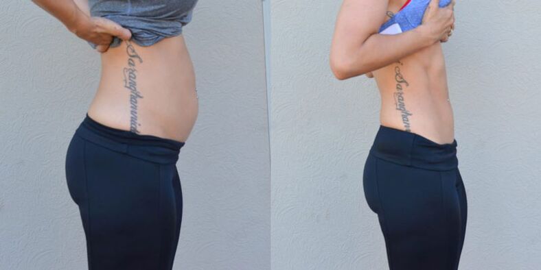 We burn fat on the waist