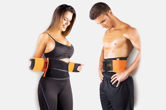 Belt with sauna weight loss effect