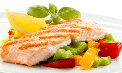 Salmon slices