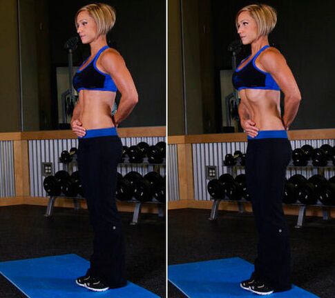 Exercise vacuum from fat on belly