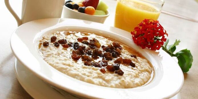 Food for weight loss on the abdomen